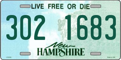 NH license plate 3021683