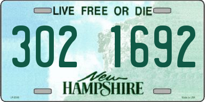 NH license plate 3021692