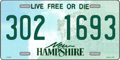 NH license plate 3021693