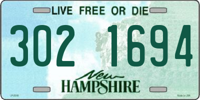 NH license plate 3021694