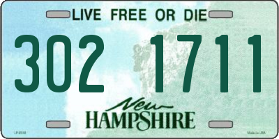 NH license plate 3021711