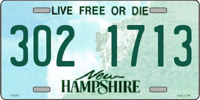 NH license plate 3021713