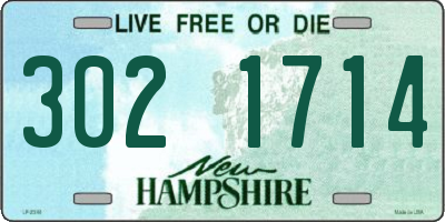NH license plate 3021714