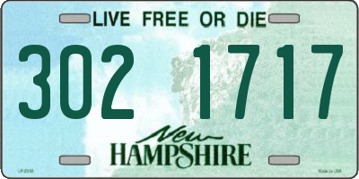 NH license plate 3021717