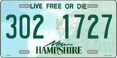 NH license plate 3021727