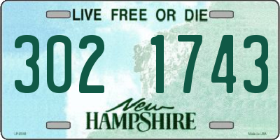 NH license plate 3021743