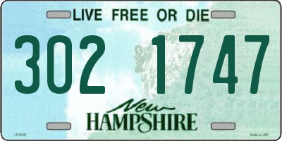 NH license plate 3021747
