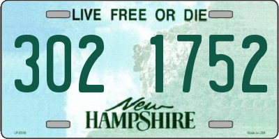 NH license plate 3021752