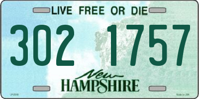 NH license plate 3021757