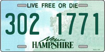 NH license plate 3021771
