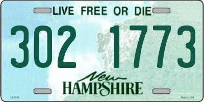 NH license plate 3021773