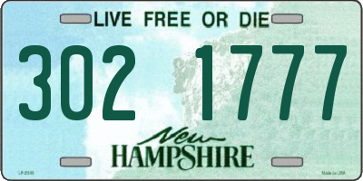 NH license plate 3021777