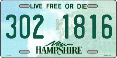 NH license plate 3021816