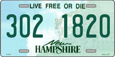 NH license plate 3021820