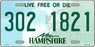 NH license plate 3021821