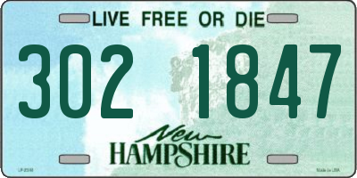 NH license plate 3021847
