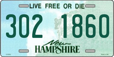 NH license plate 3021860