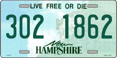 NH license plate 3021862
