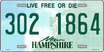 NH license plate 3021864