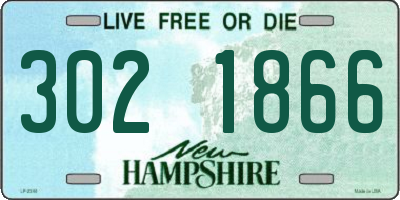 NH license plate 3021866