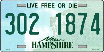 NH license plate 3021874
