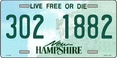 NH license plate 3021882
