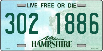 NH license plate 3021886
