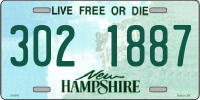 NH license plate 3021887