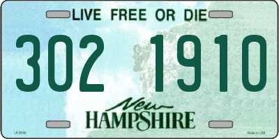 NH license plate 3021910