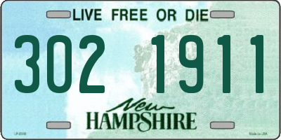 NH license plate 3021911