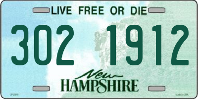 NH license plate 3021912