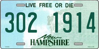 NH license plate 3021914