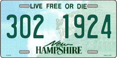 NH license plate 3021924
