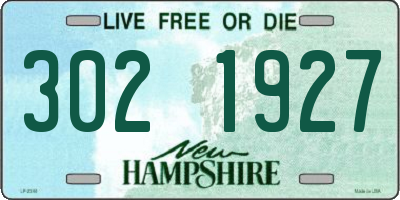 NH license plate 3021927
