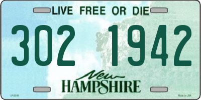 NH license plate 3021942