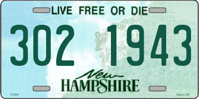 NH license plate 3021943