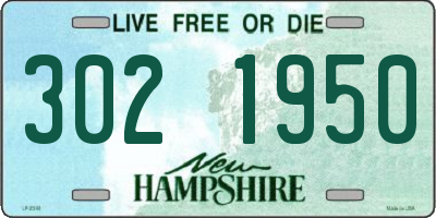 NH license plate 3021950