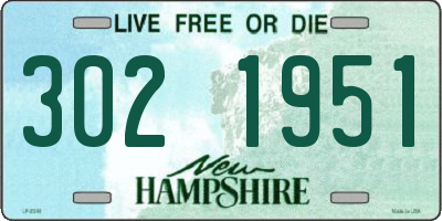 NH license plate 3021951