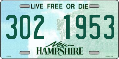 NH license plate 3021953