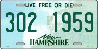 NH license plate 3021959