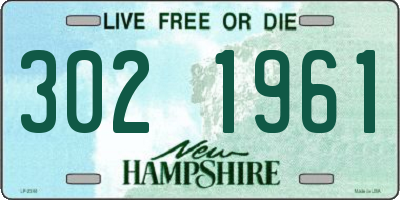 NH license plate 3021961