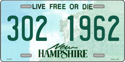 NH license plate 3021962