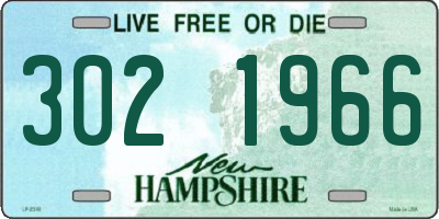 NH license plate 3021966