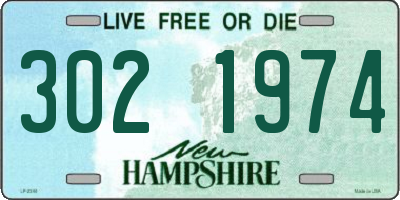 NH license plate 3021974