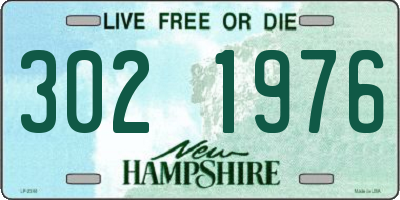 NH license plate 3021976