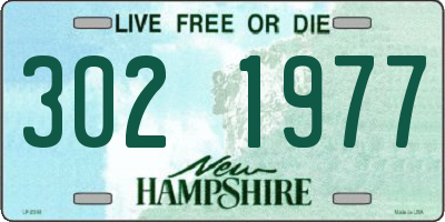 NH license plate 3021977