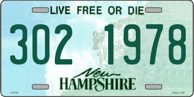 NH license plate 3021978
