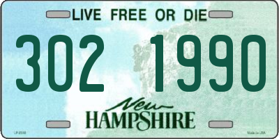NH license plate 3021990