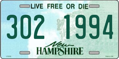 NH license plate 3021994