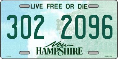NH license plate 3022096